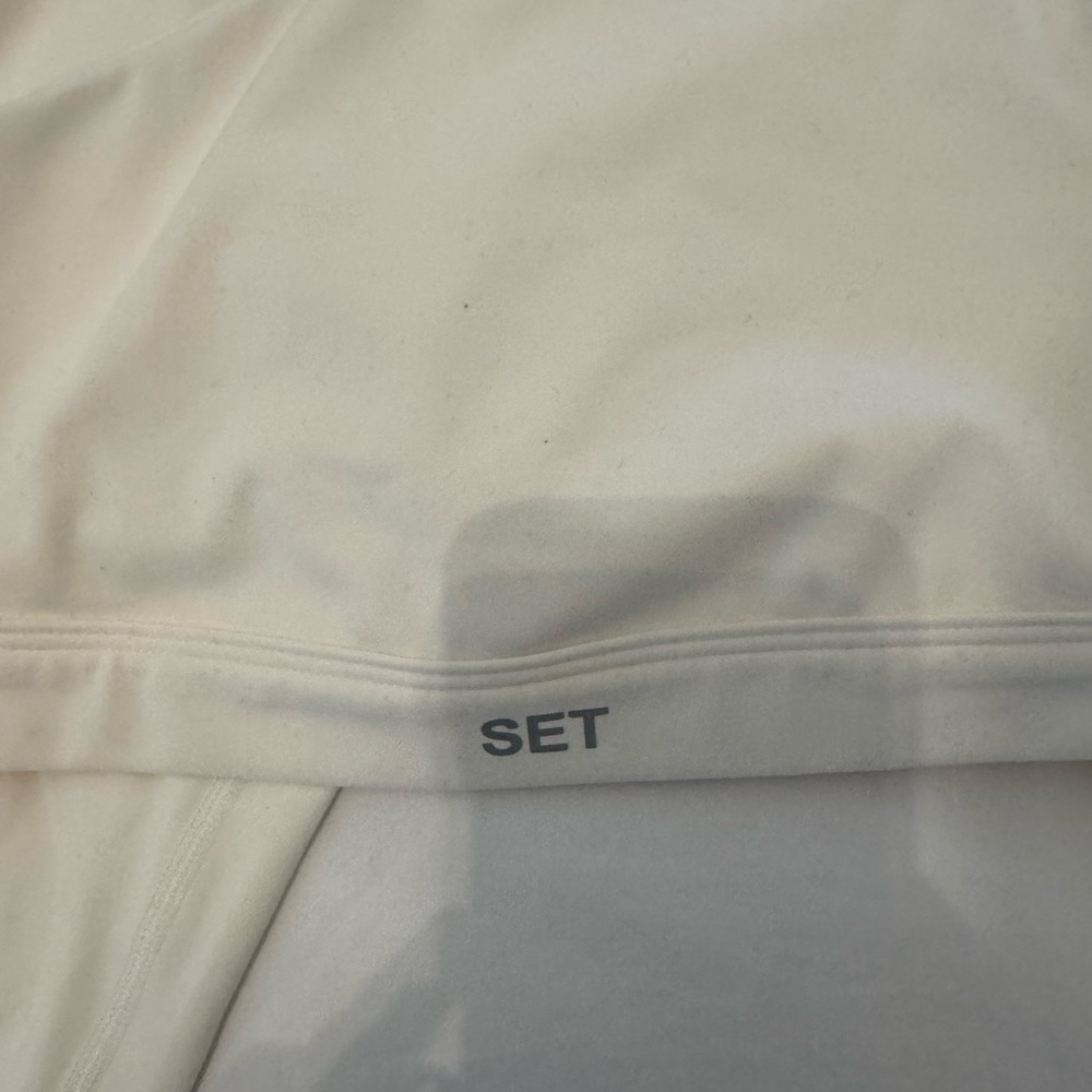 SET Active Cream Cropped Workout Top and Legging